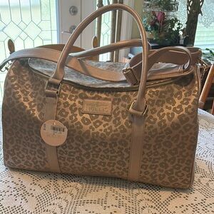Gold Leopard Print Women's Bag